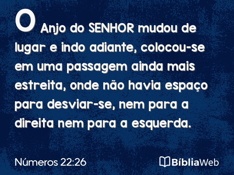 Números 22:26 em imagem para compartilhar