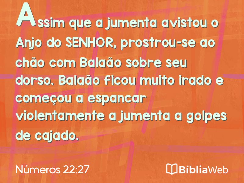 Números 22:27 em imagem para compartilhar