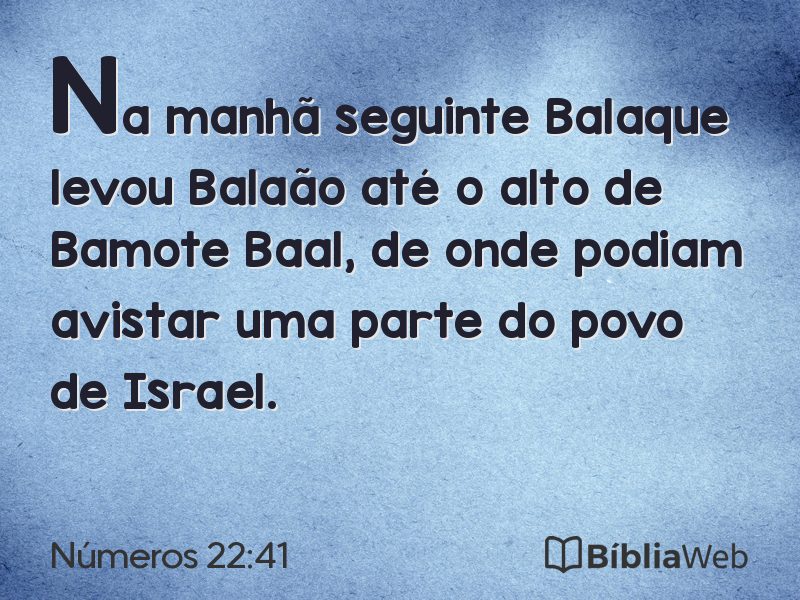 Números 22:41 em imagem para compartilhar