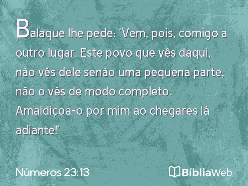 Números 23:13 em imagem para compartilhar