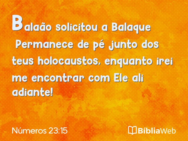 Números 23:15 em imagem para compartilhar