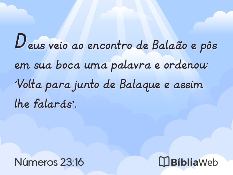 Números 23:16 em imagem para compartilhar