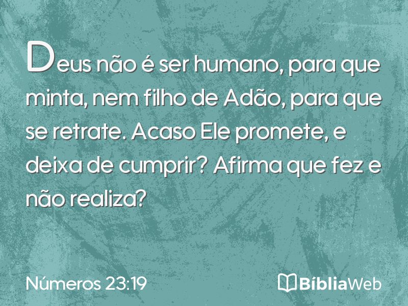 Números 23:19 em imagem para compartilhar
