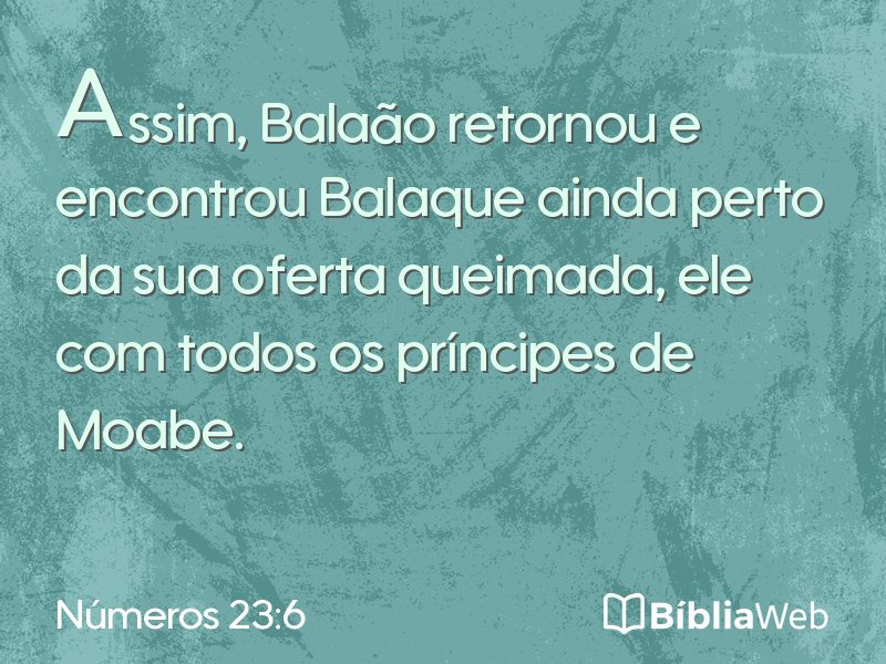 Números 23:6 em imagem para compartilhar