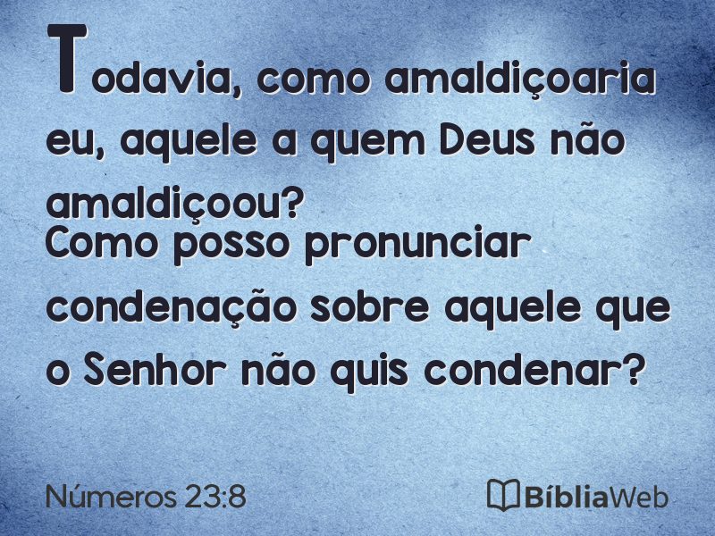 Números 23:8 em imagem para compartilhar