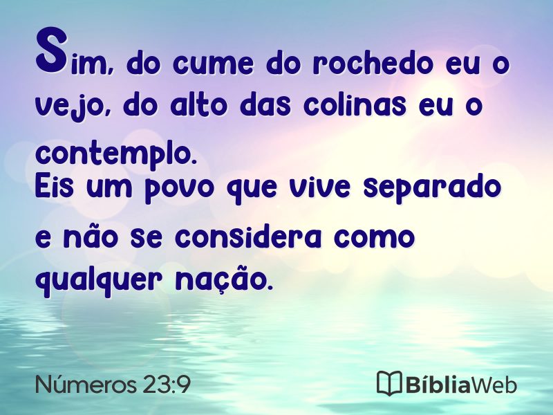 Números 23:9 em imagem para compartilhar