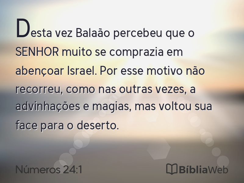 Números 24:1 em imagem para compartilhar