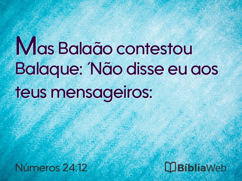 Números 24:12 em imagem para compartilhar