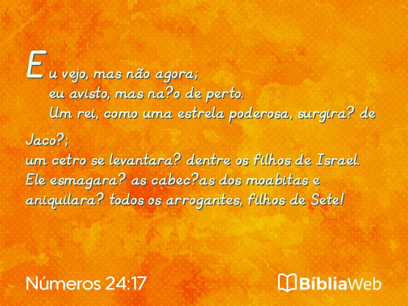 Números 24:17 em imagem para compartilhar