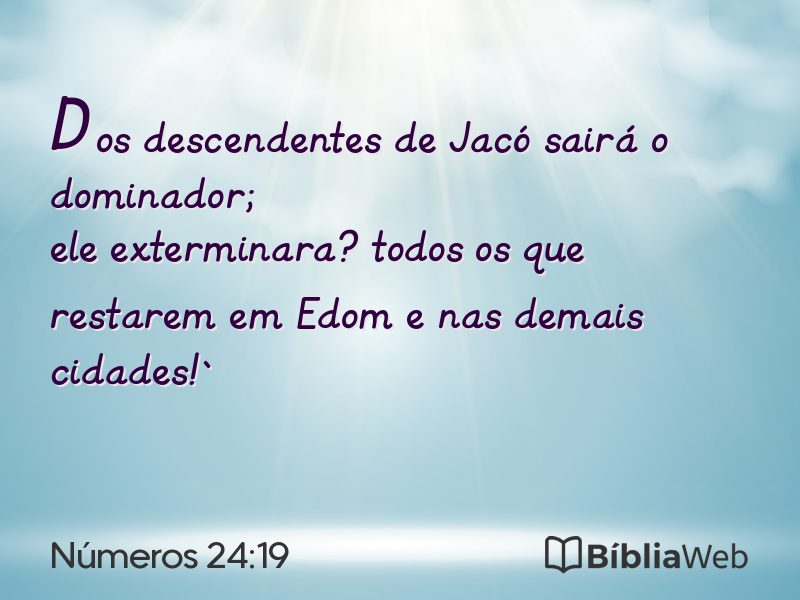 Números 24:19 em imagem para compartilhar