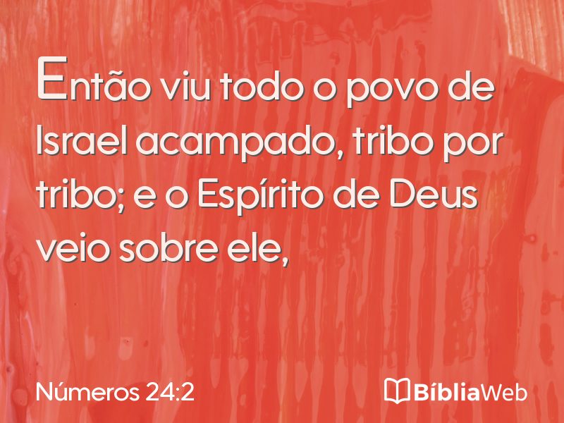 Números 24:2 em imagem para compartilhar
