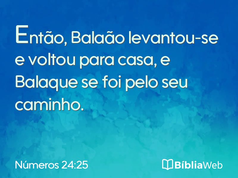 Números 24:25 em imagem para compartilhar