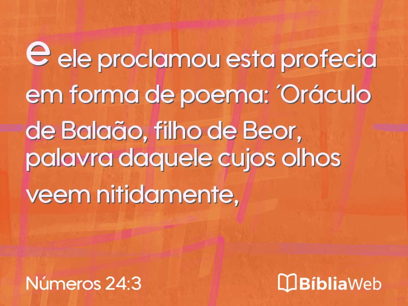 Números 24:3 em imagem para compartilhar
