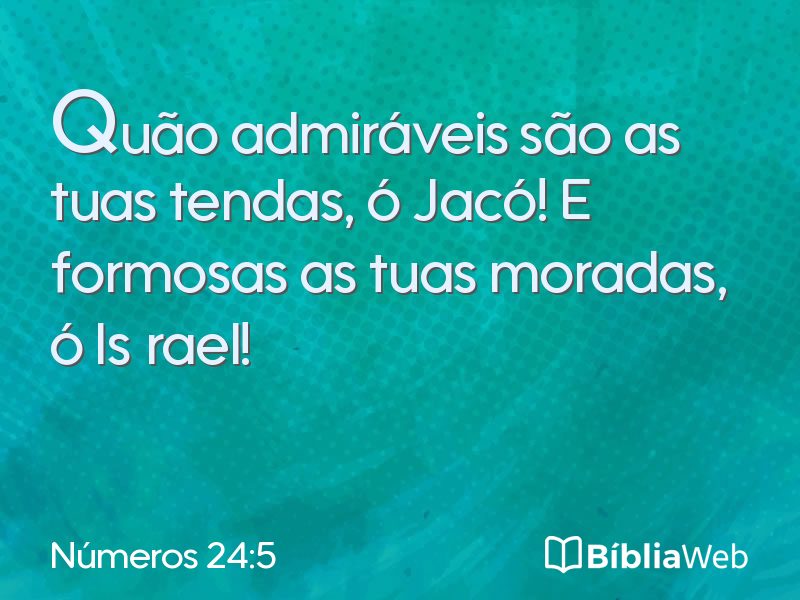 Números 24:5 em imagem para compartilhar