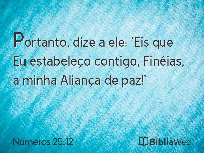 Números 25:12 em imagem para compartilhar