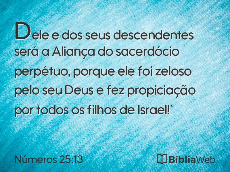 Números 25:13 em imagem para compartilhar