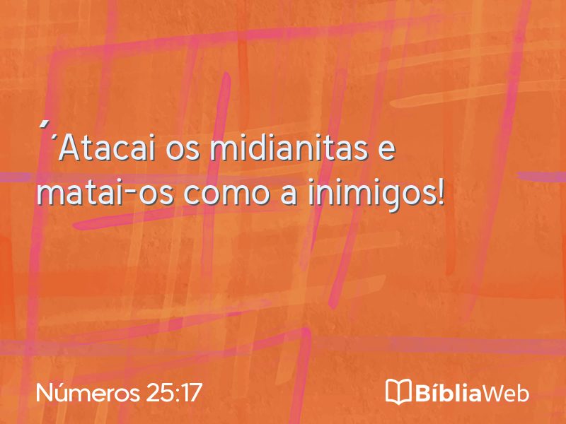Números 25:17 em imagem para compartilhar
