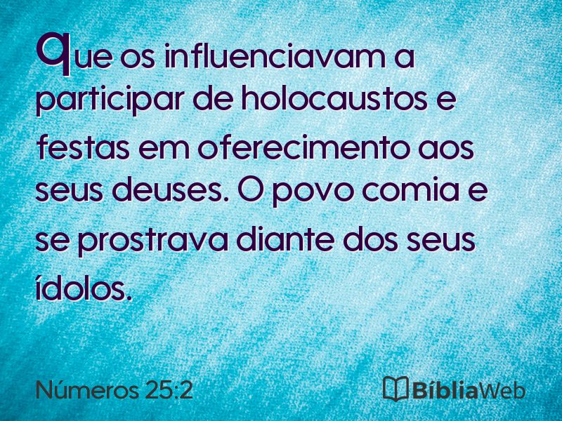 Números 25:2 em imagem para compartilhar