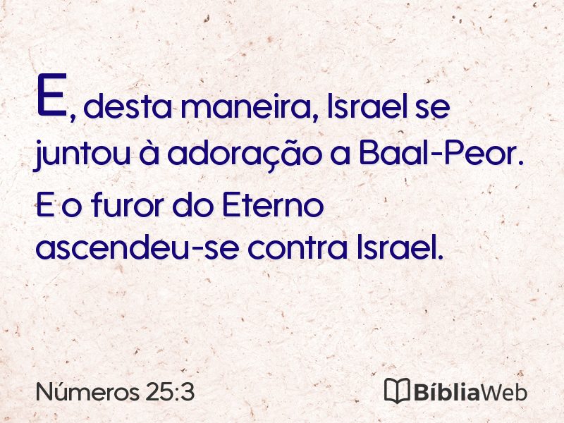 Números 25:3 em imagem para compartilhar
