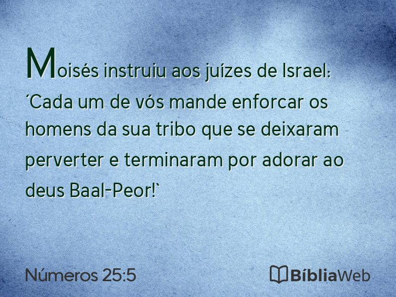 Números 25:5 em imagem para compartilhar