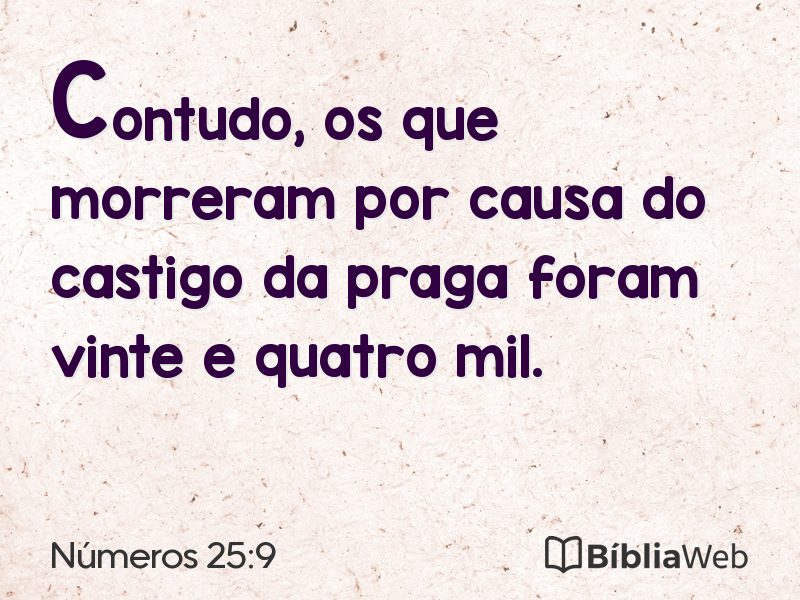 Números 25:9 em imagem para compartilhar