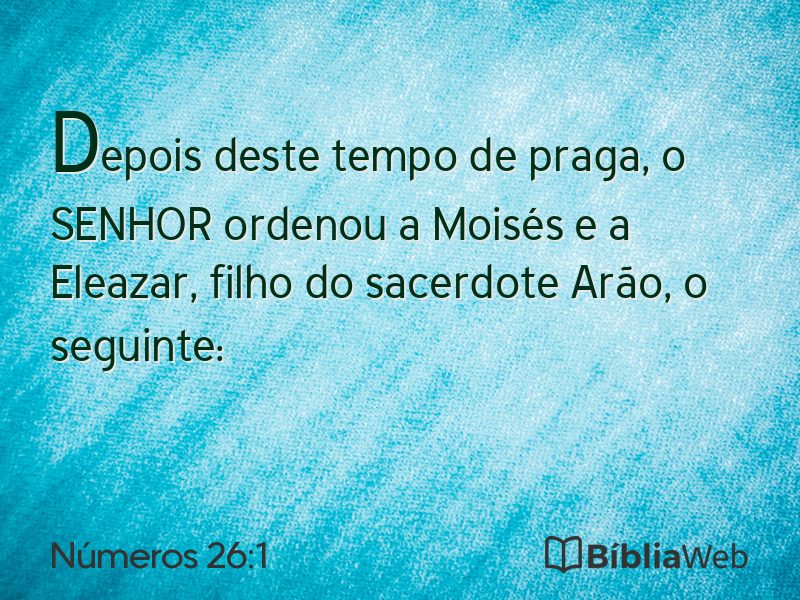 Números 26:1 em imagem para compartilhar