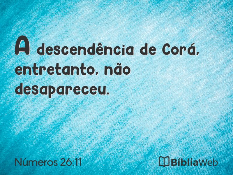 Números 26:11 em imagem para compartilhar