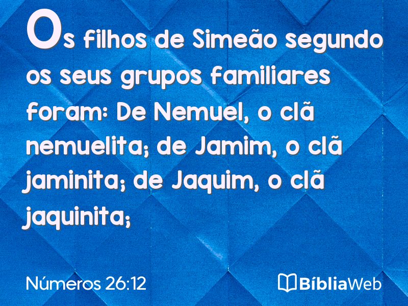 Números 26:12 em imagem para compartilhar