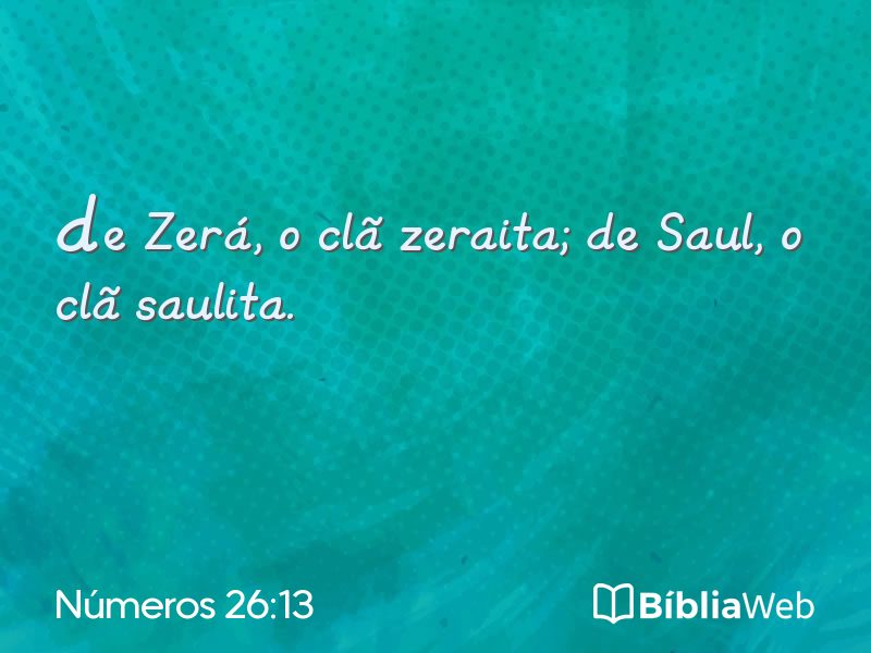 Números 26:13 em imagem para compartilhar