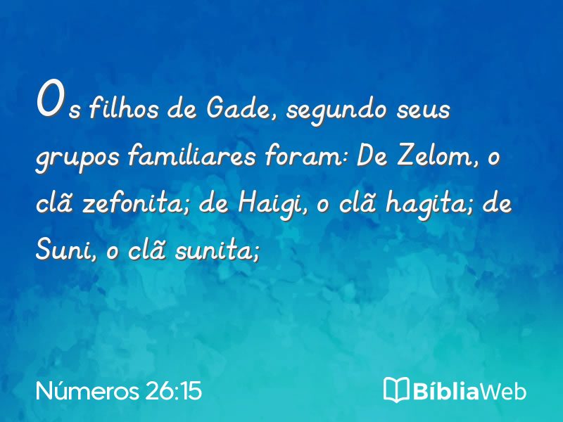 Números 26:15 em imagem para compartilhar