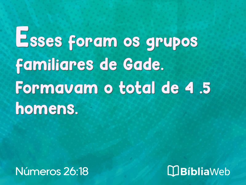 Números 26:18 em imagem para compartilhar