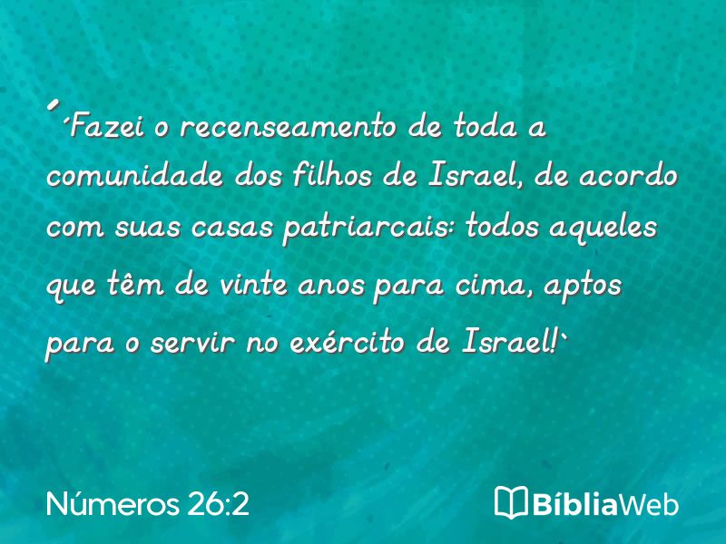 Números 26:2 em imagem para compartilhar