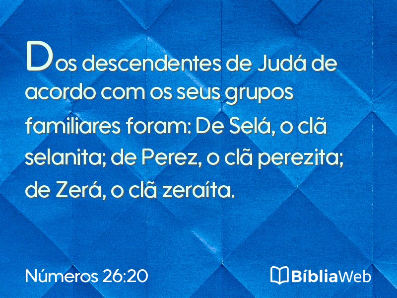Números 26:20 em imagem para compartilhar