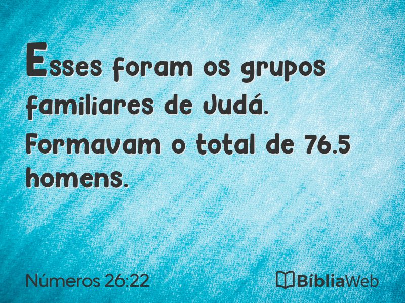Números 26:22 em imagem para compartilhar
