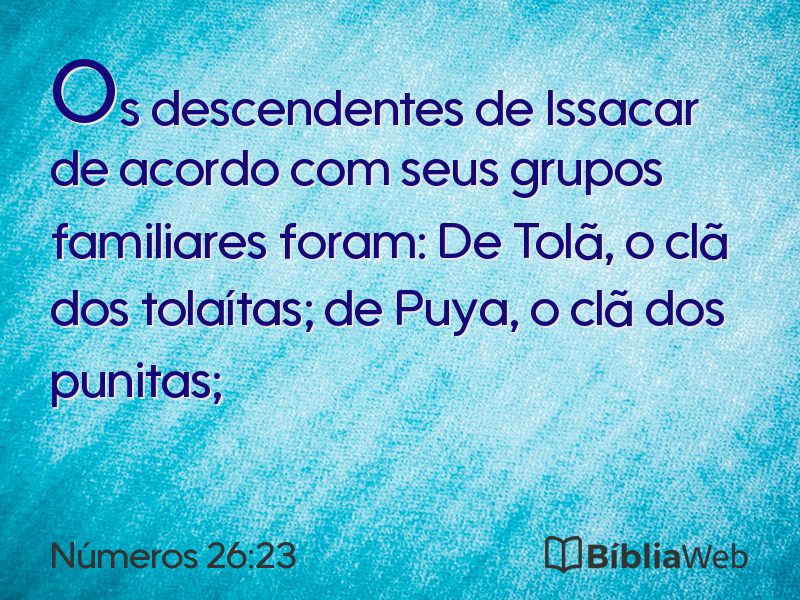 Números 26:23 em imagem para compartilhar