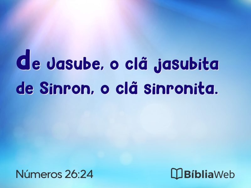 Números 26:24 em imagem para compartilhar