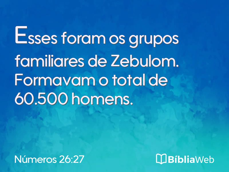 Números 26:27 em imagem para compartilhar