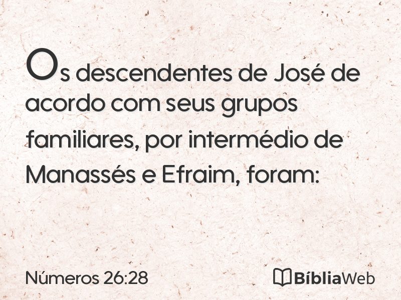 Números 26:28 em imagem para compartilhar