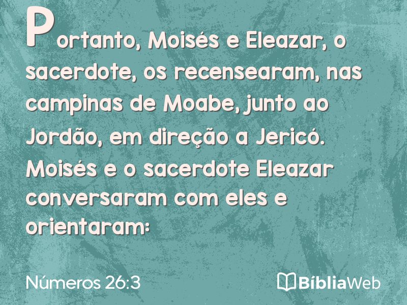 Números 26:3 em imagem para compartilhar