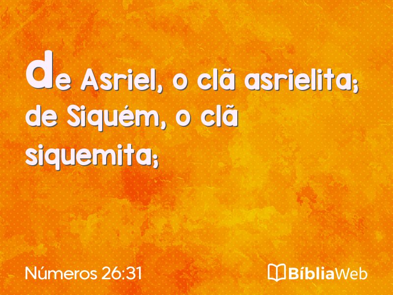 Números 26:31 em imagem para compartilhar