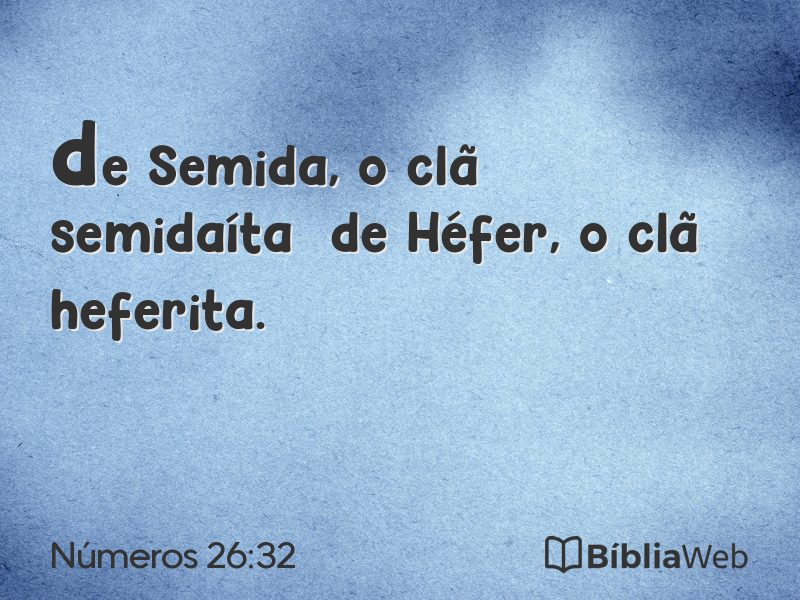 Números 26:32 em imagem para compartilhar