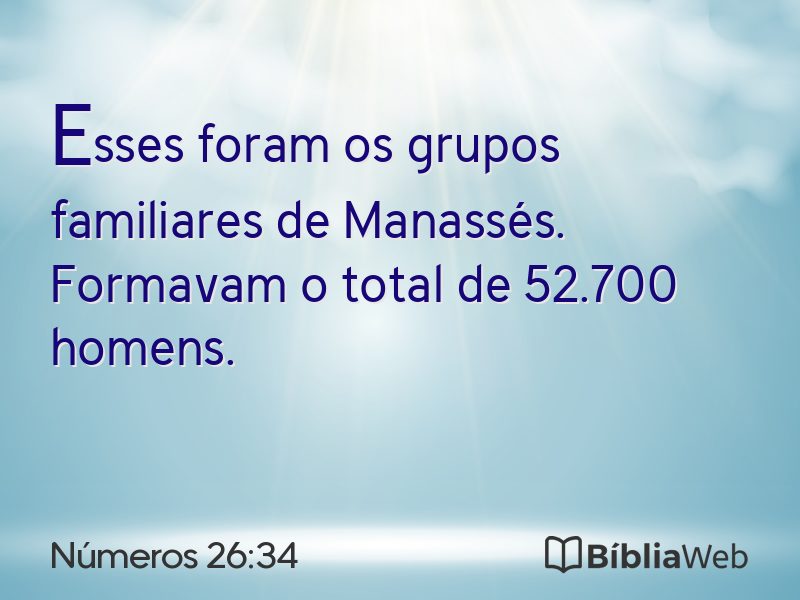 Números 26:34 em imagem para compartilhar