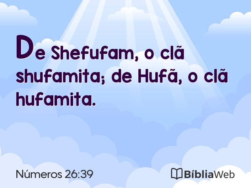 Números 26:39 em imagem para compartilhar