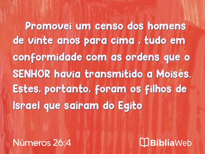 Números 26:4 em imagem para compartilhar
