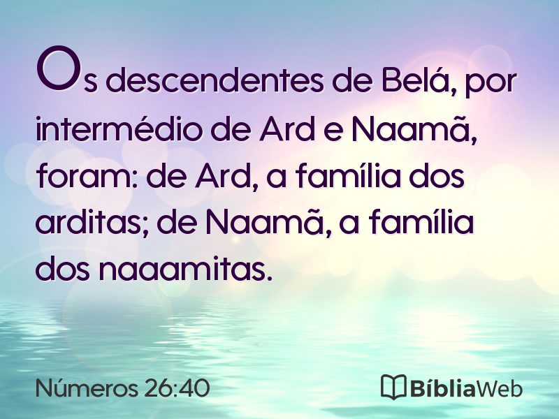 Números 26:40 em imagem para compartilhar