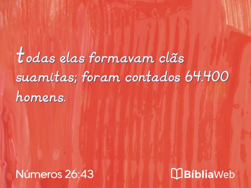 Números 26:43 em imagem para compartilhar