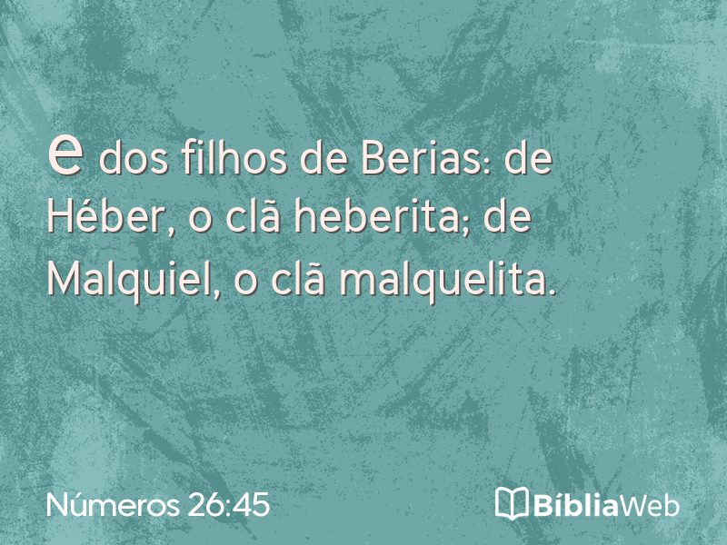 Números 26:45 em imagem para compartilhar
