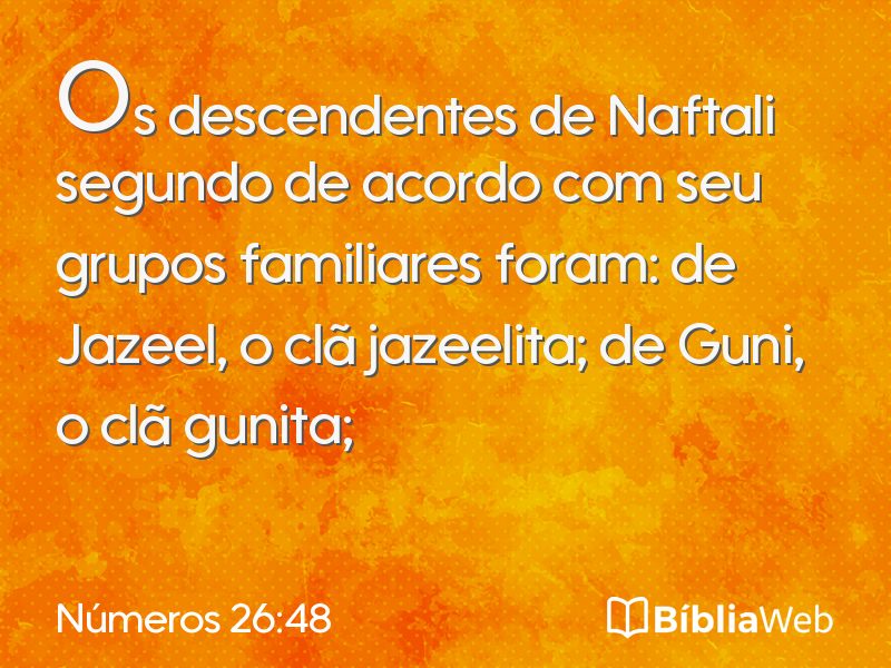 Números 26:48 em imagem para compartilhar