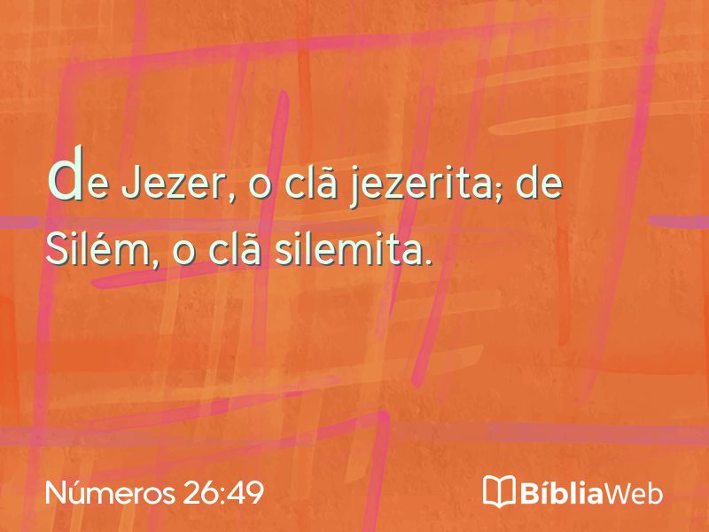 Números 26:49 em imagem para compartilhar