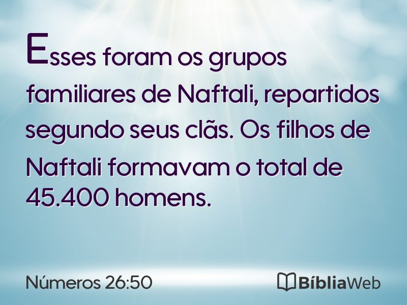 Números 26:50 em imagem para compartilhar